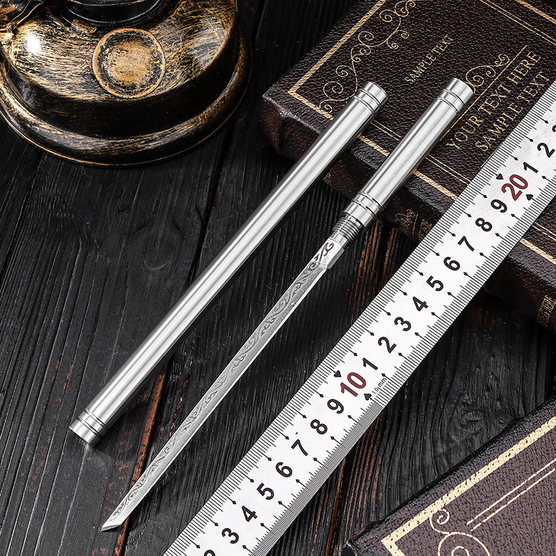 Solid steel roller cutter with threaded sheath, for assembly