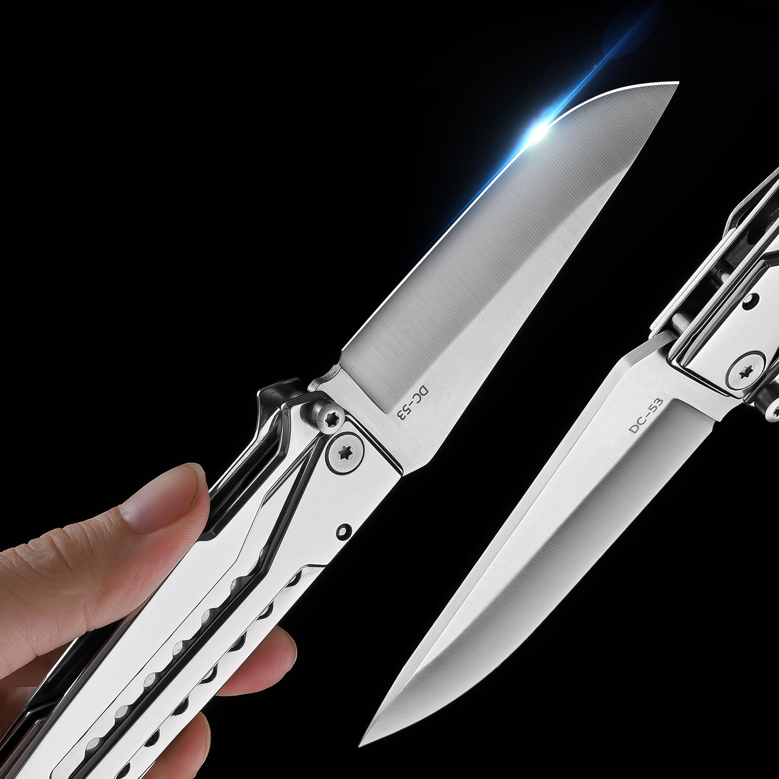 Camping folding knife, gravity knife