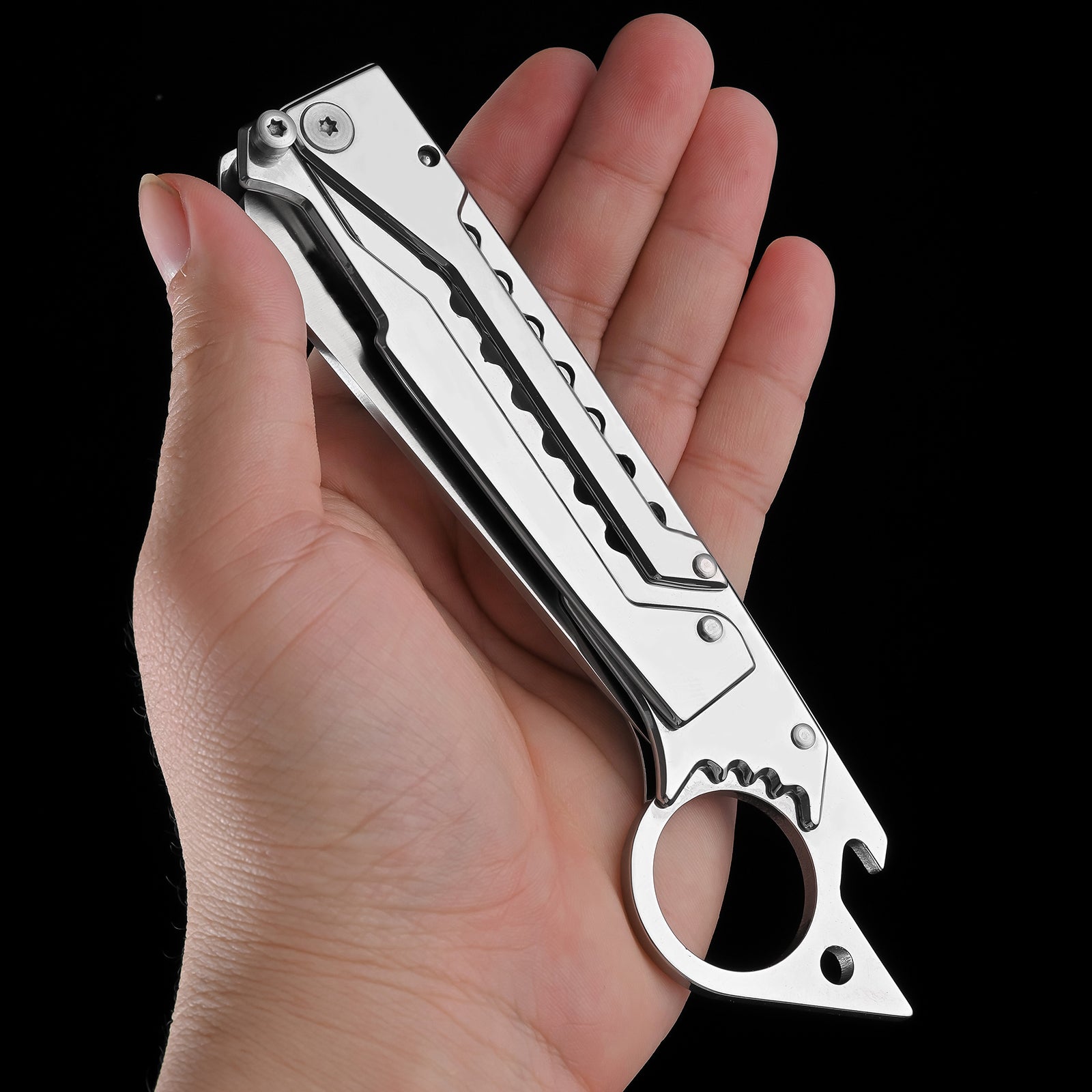 Camping folding knife, gravity knife
