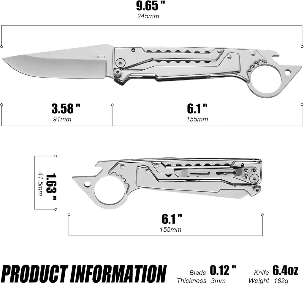 Camping folding knife, gravity knife