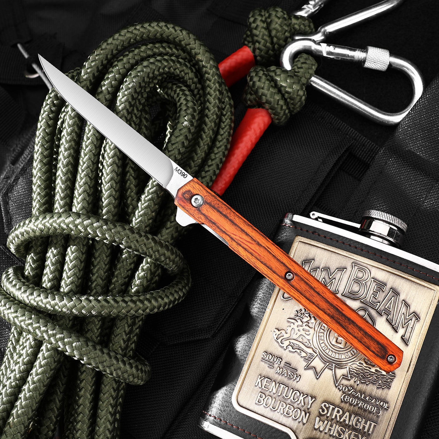 EDC pocket knife, survival tactical knife, built-in safety lock