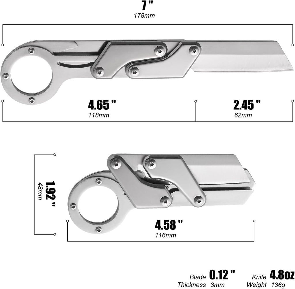 7-inch folding knife, claw knife